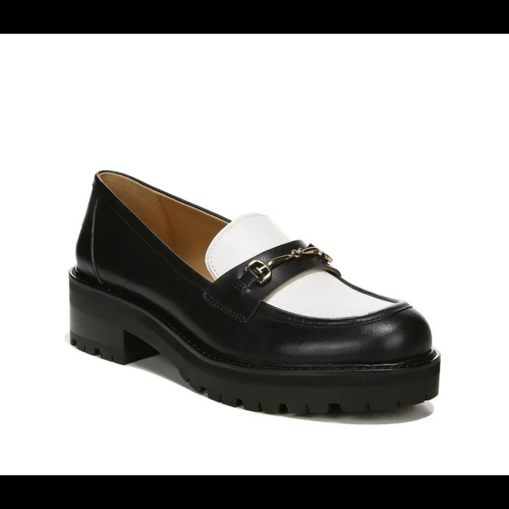 Sam Edelman Tully BlknWhite Chunky Loafers Size 5
